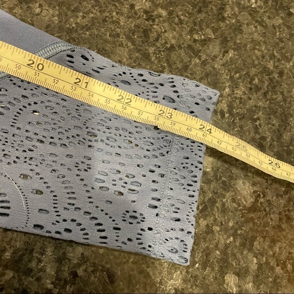 Victoria Secret PINK blue soft lattice lace Leggings size Small - Picture 7 of 8